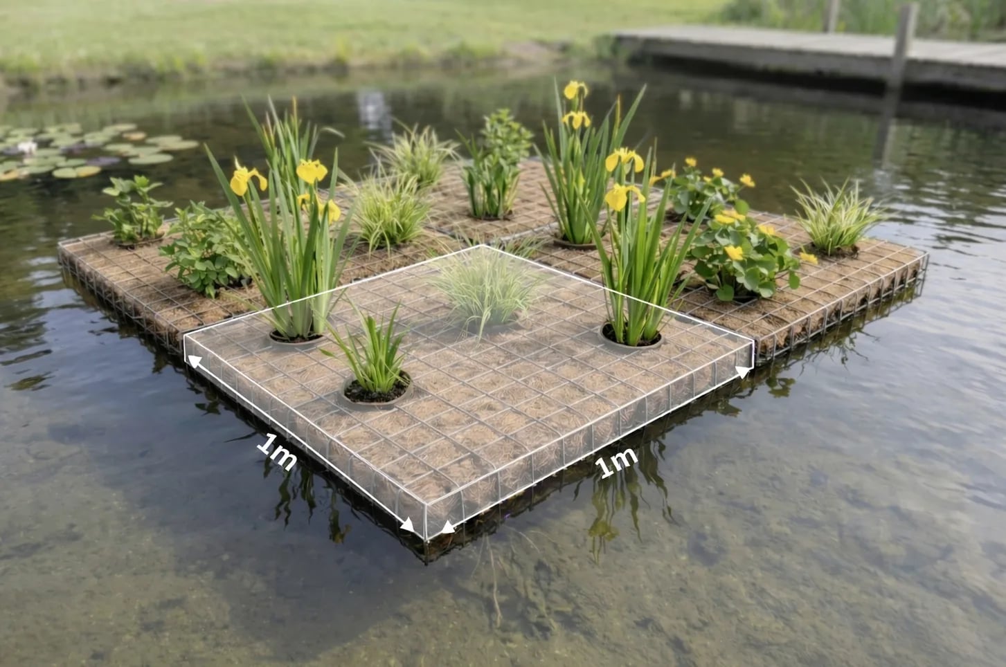 Floating treatment wetland detail